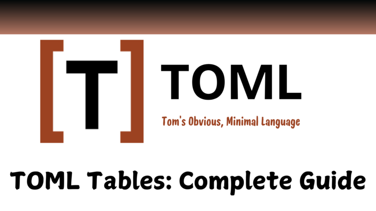 TOML Tables