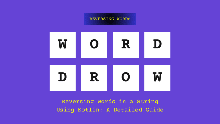 Reversing Words in kotlin String