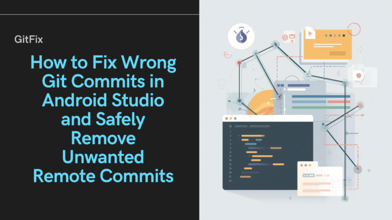 How to Fix Wrong Git Commits in Android Studio and Safely Remove Unwanted Remote Commits